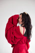 Red wedding cape